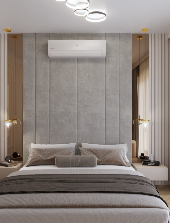 Łóżko w minimalistycznej sypialnii